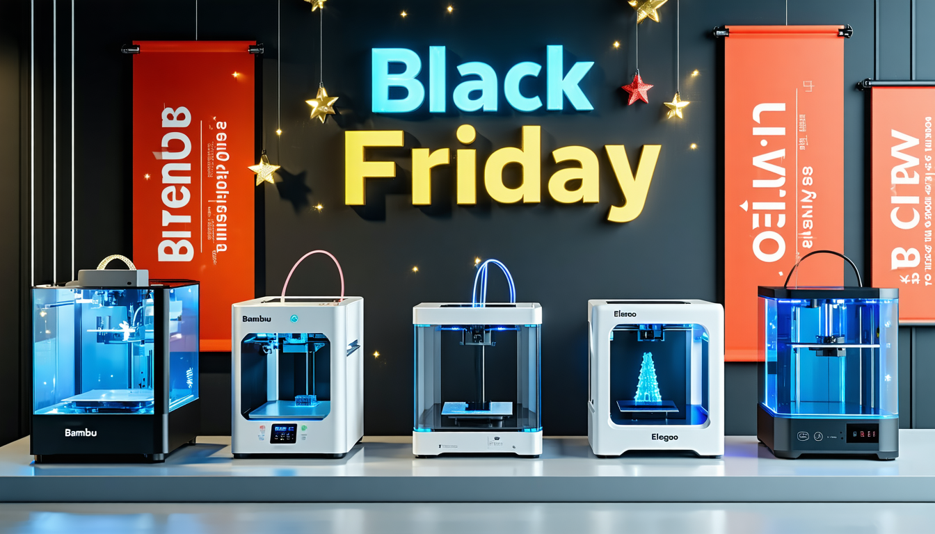 Des promotions exclusives pour le Black Friday sur les imprimantes 3D ! Profitez d’offres exceptionnelles sur les meilleurs modèles de Bambu, Elegoo et bien d’autres.