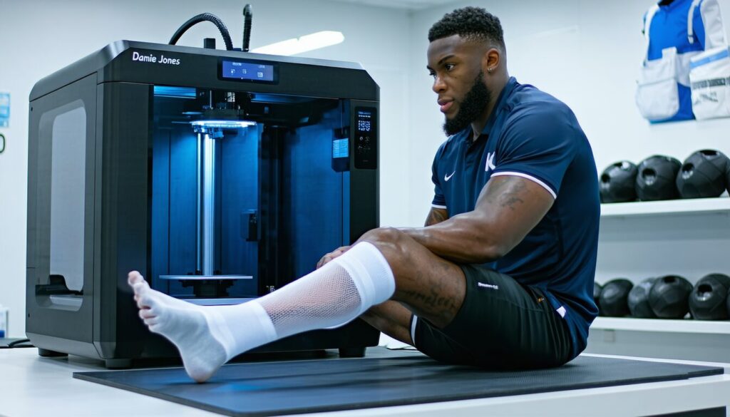 découvrez comment la saison des colts dépend d'une imprimante 3d innovante pour protéger la jambe de daniel jones et assurer ses performances sur le terrain.